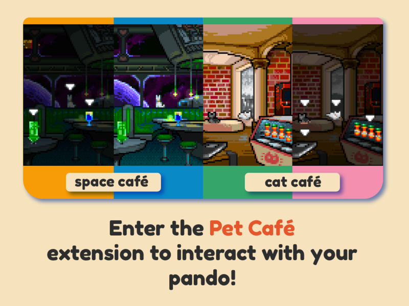 Various Pando pet cafe designs